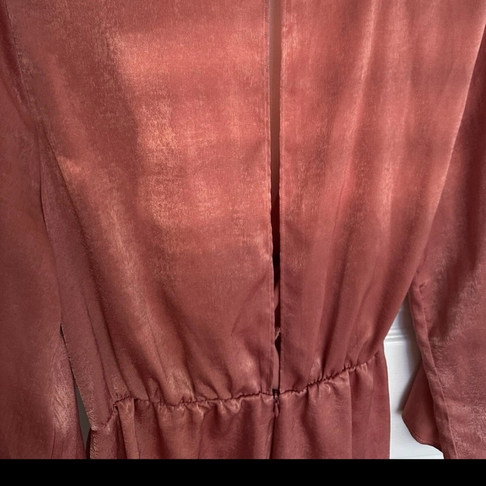 Zara Chic Pink Wrap Jumpsuit Romper Dusty Pink - Picture 4 of 9